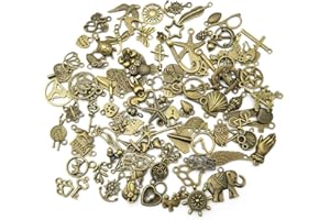 WOCRAFT 100pcs Bulk Lots Mini Antique Bronze Charms for Jewelry Making Supplies DIY Craft Material Accessories Bracelet Earring Charms Wholesale (HK421)