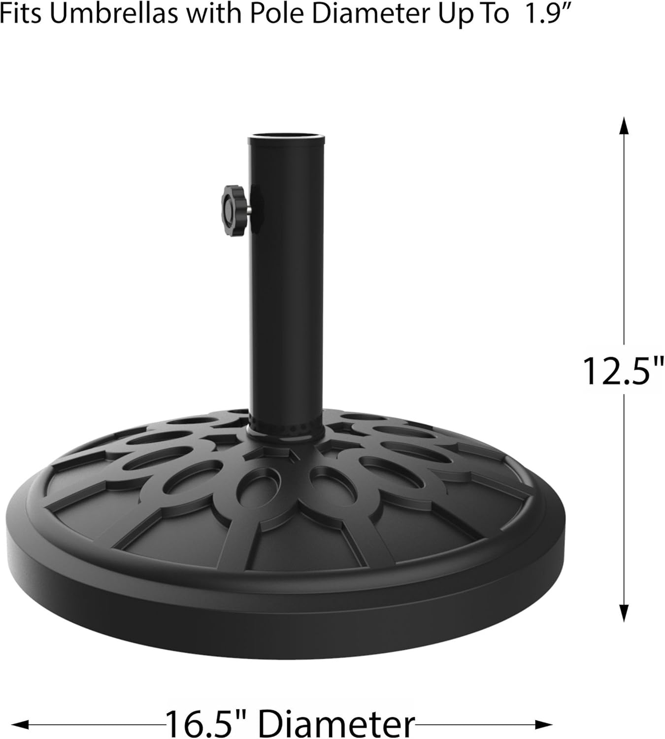 umbrella base for 1.9 pole