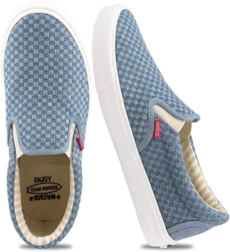 Amazon ゴッデス Tg 44 メンズ スニーカー スリッポン ウーヴン ボーダー サーフィン スニーカー