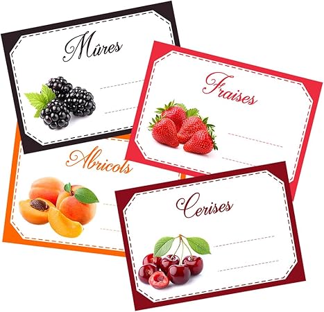 Mon Bio Jardin Lot De 230 Etiquettes Autocollantes Pour Confitures