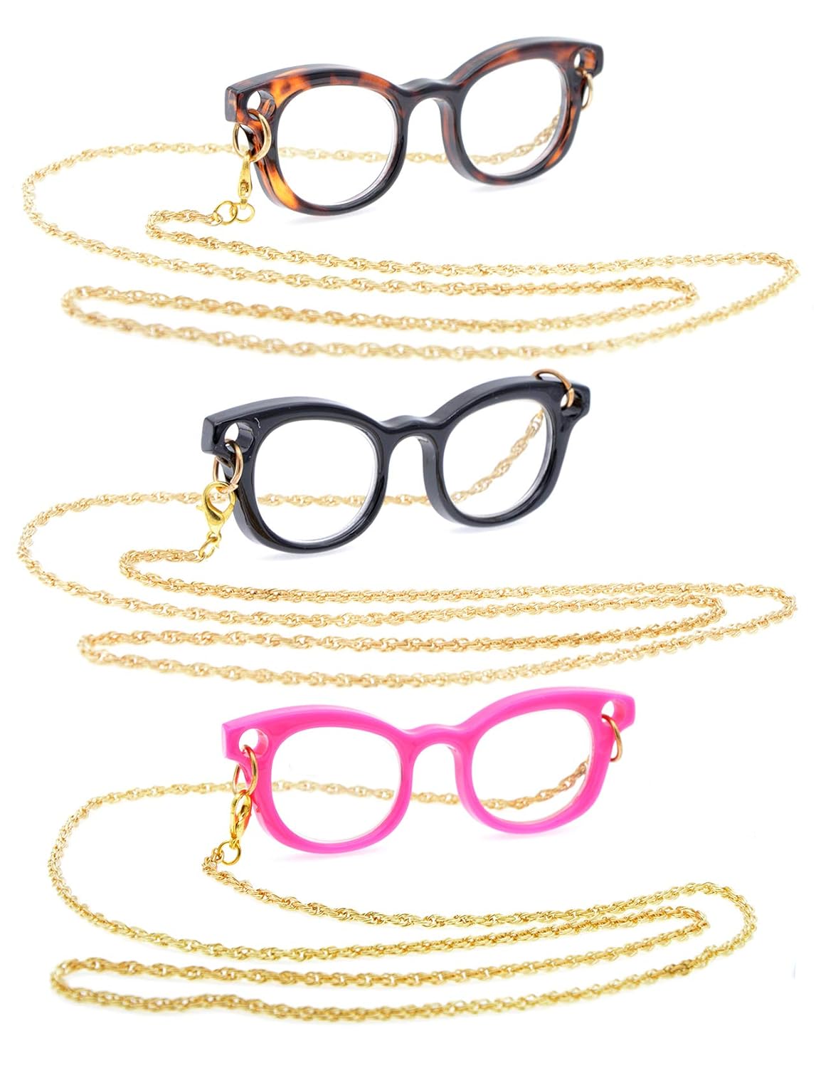 Buy READING GLASSES 3 Pack Necklace Mini Readers +1.00 at Amazon.in