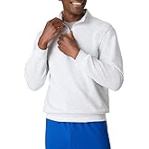 Hanes Men's Quarter-zip Pullover, Ecosmart Fleece Pullover Shirt for Men, Cotton Blend