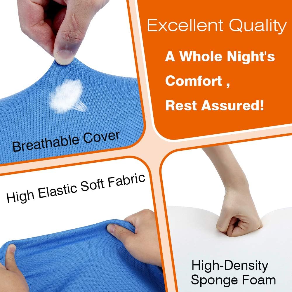 NEPPT Wedge Pillows for Sleeping Bed Gel Wedges Body Positioners 30 Degree Incline Wedge Pillow for Adults, Back Pain, Bed Sore Medical Foam Elevated Legs Bolster (Blue-Gel): Home & Kitchen