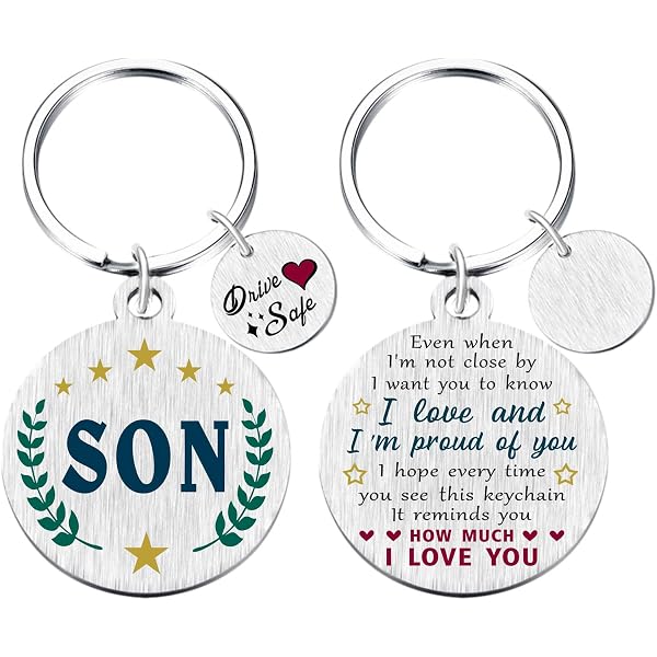 Dad Christmas Keychain Gift – Engraved Message From Daughter, Nightmare Before Christmas Style