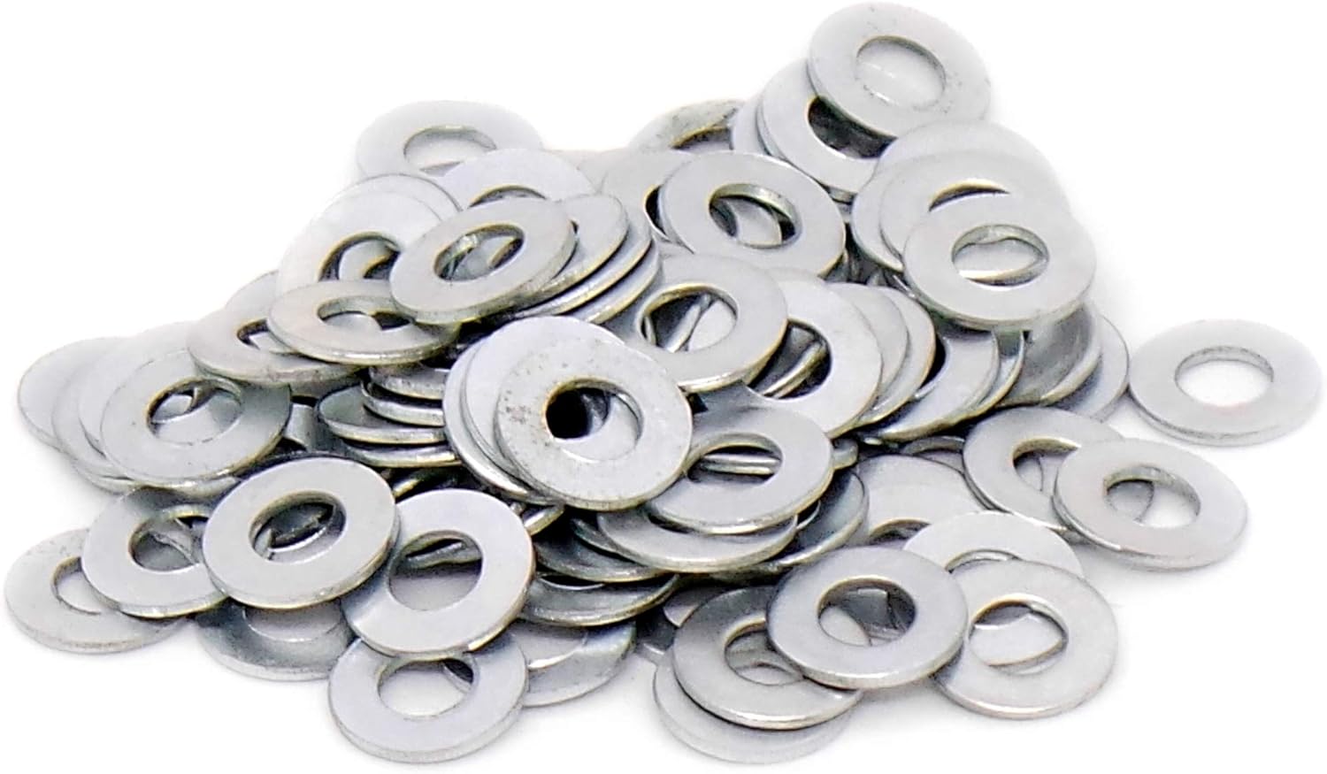 M4 (4mm) Flat Washer (Form A) - Steel (Pack of 100), Silver, M4 - Form A