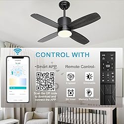 Ohniyou 38'' Ceiling Fan with Lights and