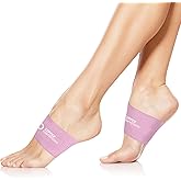 Copper Compression Arch Support Sleeves. Targeted Compression for Plantar Fasciitis Symptoms, Pain, Flat Feet & High Arches. Breathable Support for Men & Women - Pink