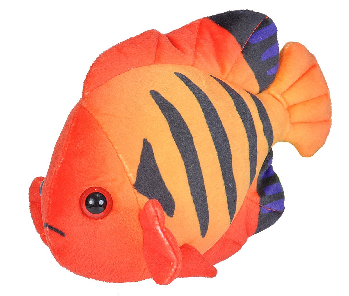 Wild Republic Angelfish Flame, Soft Plush Toy, Gifts for Kids, Sea Critters, 20 cm