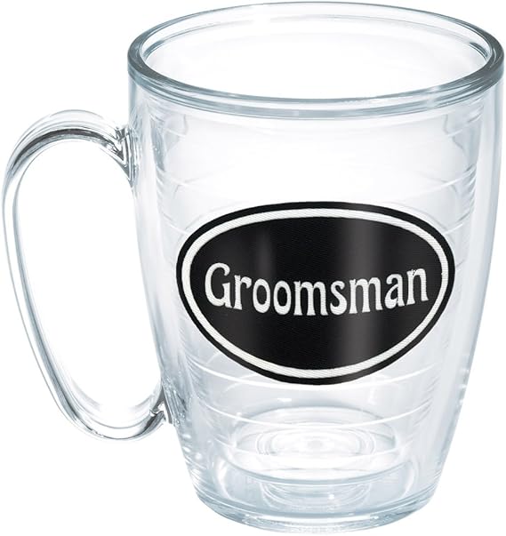 Tervis Groomsman 15Ounce Mug, Black White