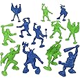 TimMee Legendary Battle Fantasy Figures - 3 inch Blue vs Lime Green 24pc Set - US Made