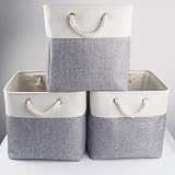 Mangata Cube Storage Boxes 28x28x28cm Grey White 3 Pack view 6