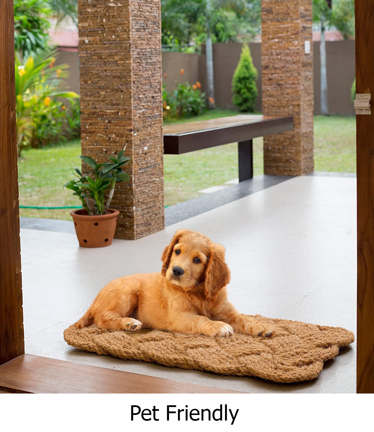 IRONGATE - Natural Jute Rope Woven Doormat - Set of 2-18x30-100% All Natural Fibers Nautical Mat - Classic Interwoven Rope Design Entryway Doormat - Image 5