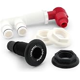 Flow-Rite Pump-Out/Aerator Combo for Boat Livewells or Baitwells (Qwik-Lok)