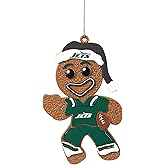 FOCO New York Jets NFL Gingerbread Man Holiday Ornament