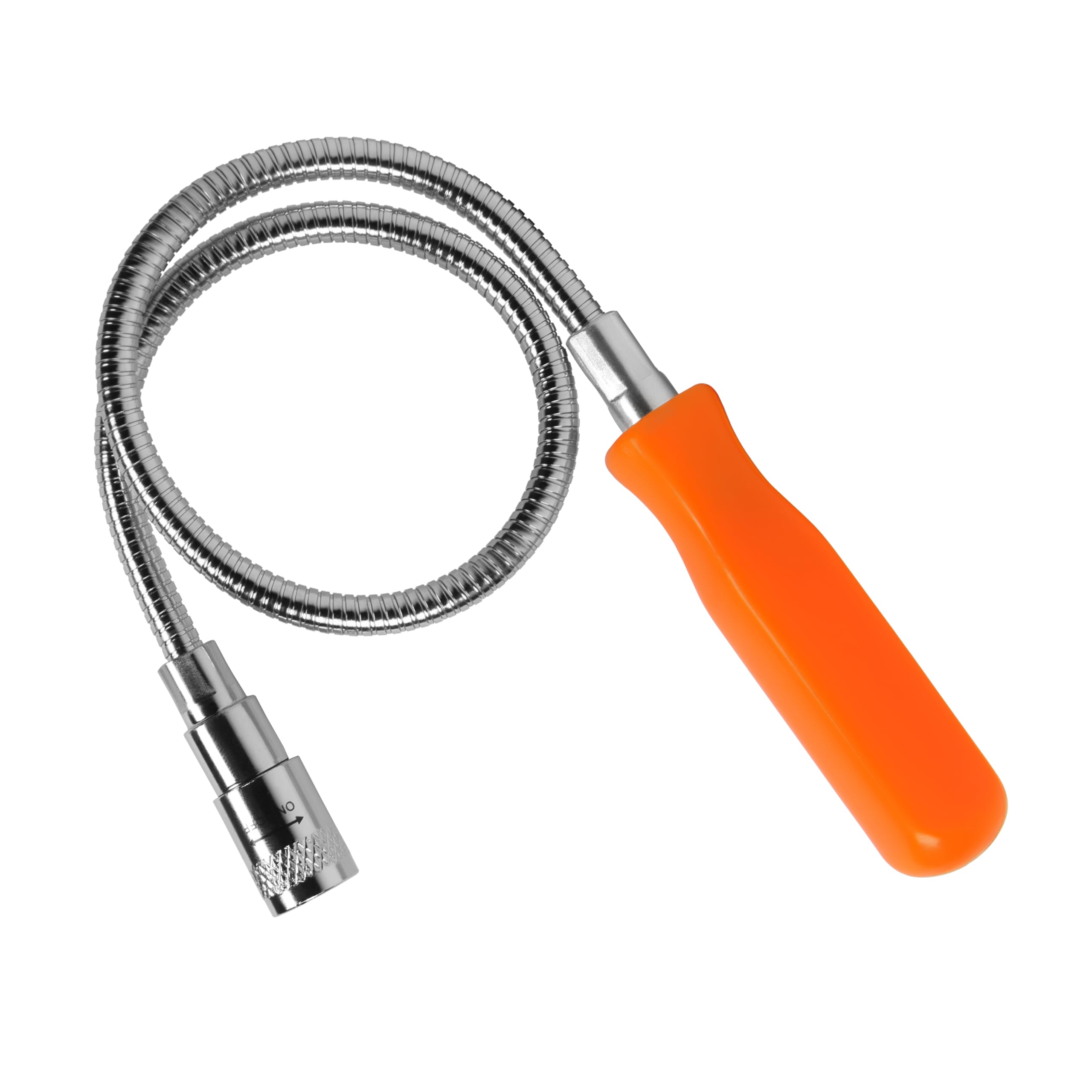 24 inch 2-in-1 Magnetic Grabber Picking Tool 8 lbs- Stereo with LED Light Bending Magnetic Pick-Up Sweeper can be bent in any direction, for difficult-to-reach home sink drains, car keys, bolts