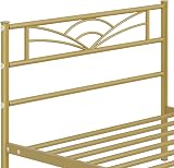 Yaheetech 3ft Single Bed Metal Slatted Frame Cloud Headboard Antique Gold view 4