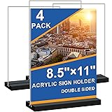 8.5x11 Acrylic Sign Holder Vertical Double-sided