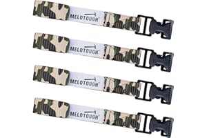 MELOTOUGH 4-Pack 4ft Camo Tree Stand Straps, Heavy Duty Ratchet & Utility Straps for Summit Treestand Accessories, Deer Hunti