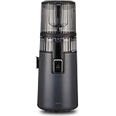 Hurom H70 Cold Press Juicer Machine, Easy to Clean Masticating Slow Juicer, Ideal Balance of Size and Function, Compact, Strainer Free, Self Feeding, Hands Free, with Wide Mouth Hopper (Black)