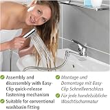 WENKO Wash Basin Shower with Duo Hook - Polished Silver Brass - 170cm Hose view 4