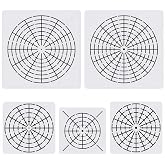 5 Pieces Mandala Dot Painting Tool Stencils Template Set, 8/12/16 Segment Dotting Tools Mandala Stencils Reusable Dot Stencil Rock Painting Stencil Circle Template for DIY Art Projects