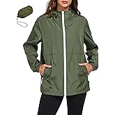 Hount Womens Waterproof Rain Jacket Lightweight Packable Hooded Raincoat Active Outdoor Windbreaker Jacket