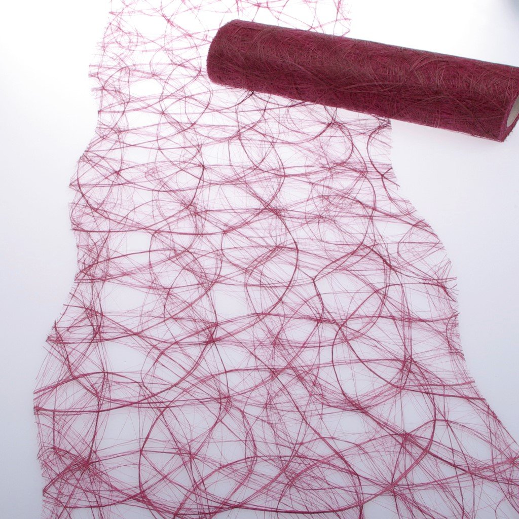 Deko AS GmbH SIZOWEB Table Runner Bordeaux Approx. 25 cm Scalloped Edge Roll 25 Metres 64 W 011 DVD-R