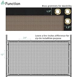 SunnyRoyal 8' x 27' Brown Privacy Fence Screen