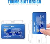 Vicloon Horizontal Card Holder 2pc Clear ID Badge Protectors for Cards view 3