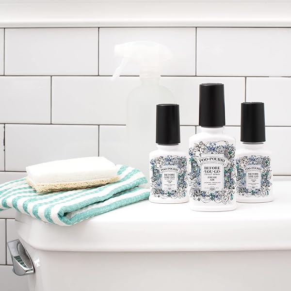 POO-POURRI BEFORE-YOU-GO TOILET SPRAY, FRESH AIR, 4 FL OZ – JASMINE, FRESH AIR AND MINT