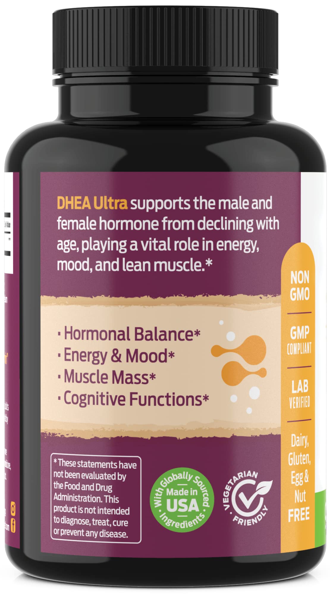 Forest Leaf DHEA 100mg Daily Hormone Supplement for Women & Men