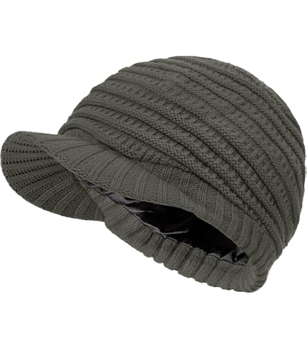 Cuffbow 6 Pcs Satin Lined Beanie with Brim Visor for Women  display picture 2