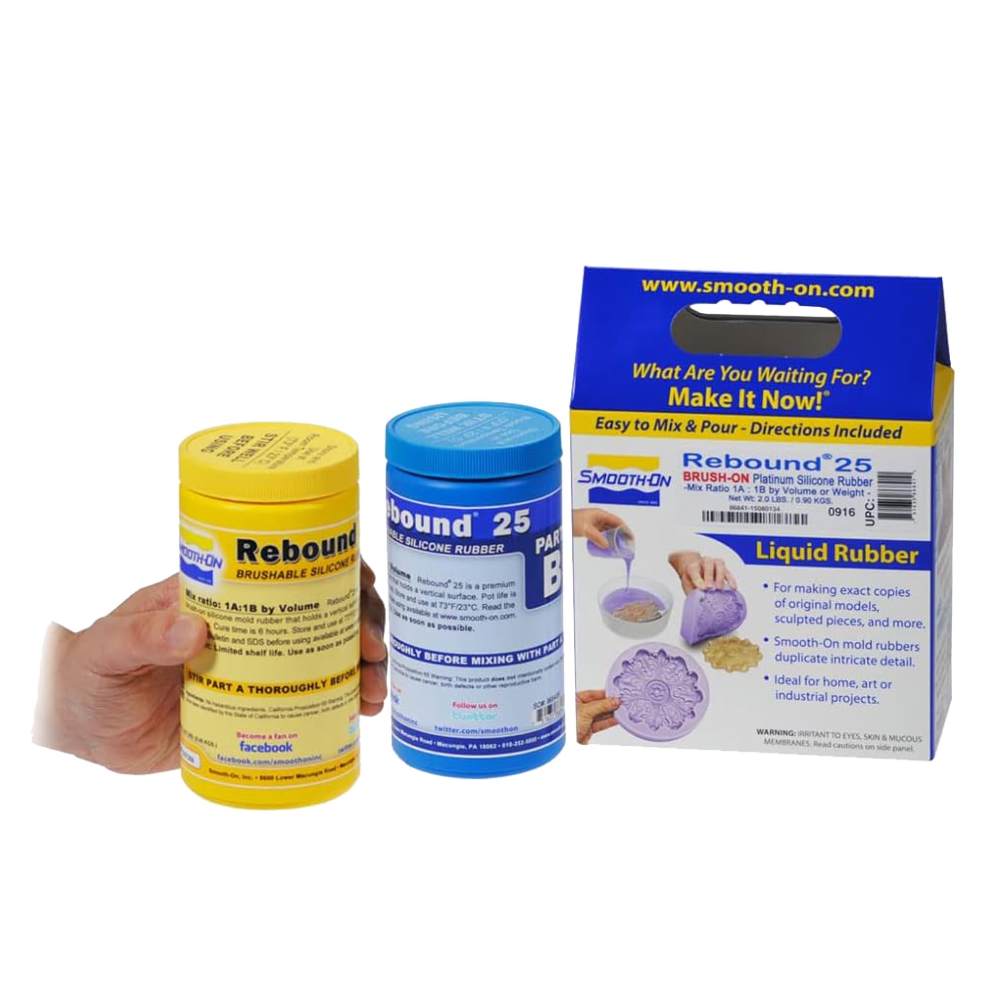 Smooth-On Rebound 25 Brush Platinum Silicone Moldmaking Rubber