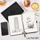 EMSHOI A5 Notebook Blank Journal 320 Pages 100gsm Leather Hardcover 14.5x21cm view 2