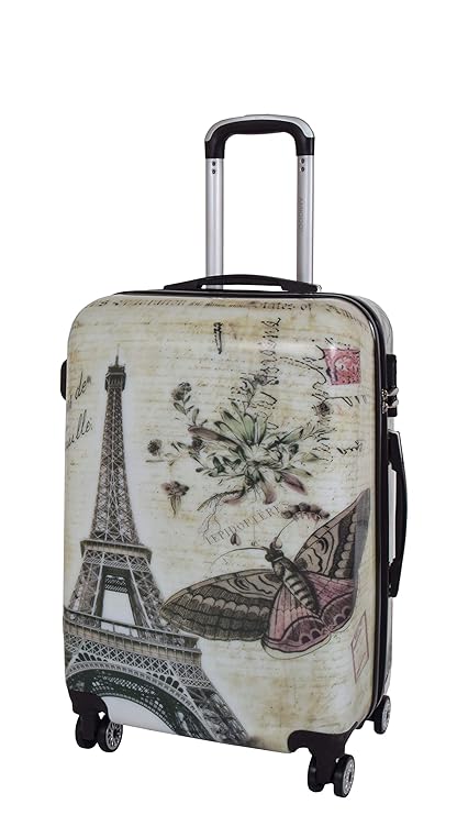 eiffel tower hard shell luggage
