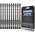 10 Pack 1/4" Concrete Drill Bits, Masonry Drill Bit Set, 6mm Tungsten Carbide Drill Bit Set for Tile/Ceramic/Glass/Mirror/Brick/Plastic/Cement, 1/4" Quick Change Hex Shank, in Carrying Case