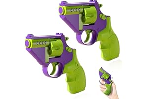 Fidget Gun Toys, 3D Printed Toy Guns Realistic with Rotating Cylinder for Adults, Small Revolver Style Fake Guns for Stress R