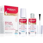 Mavala Nail Shield, 2 Count, Phase 1 &amp; 2, Clear Nail Polish Top Coat, Nail Strengthener, Nail Growth &amp; Nail Hardener Treatment, Nail Care and Repair for Brittle or Split Nails