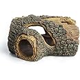 hygger Betta Log Resin Hollow Tree Trunk Ornament, Betta Fish Accessories, Aquarium Decorations Wood House Small and Medium F