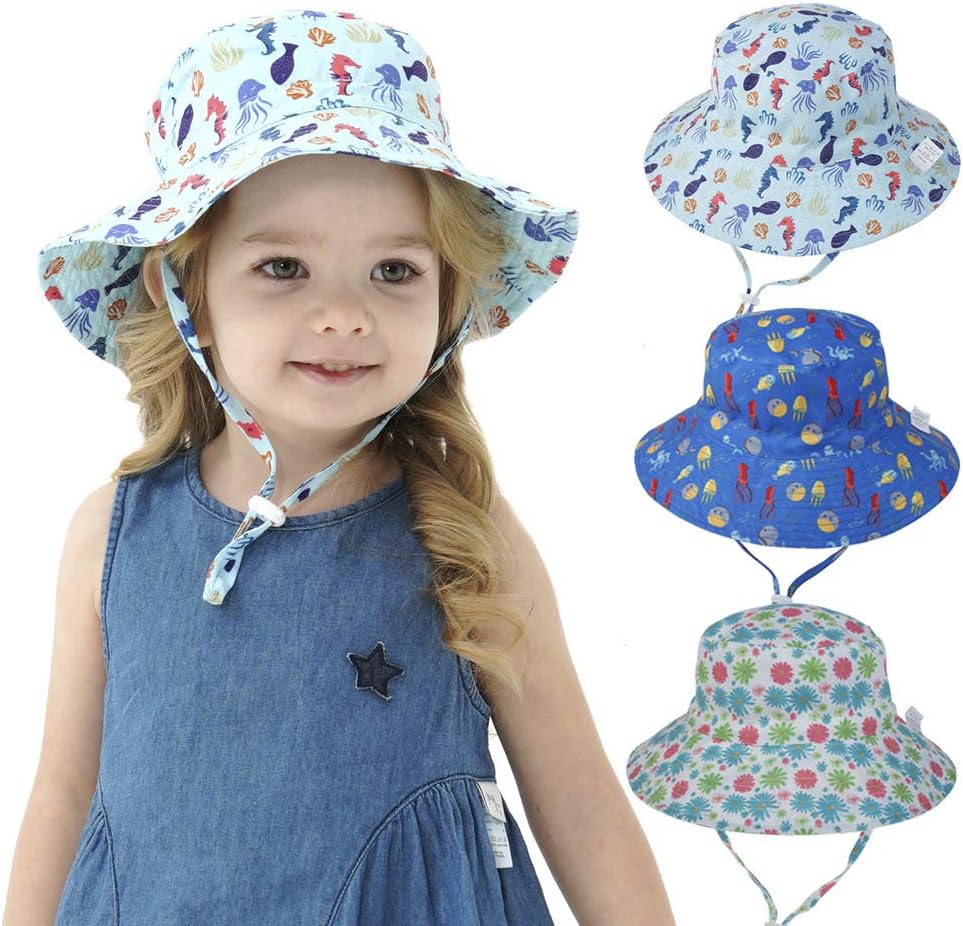 baby beach hat with strap