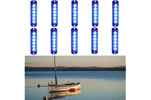 GZ5CG Boat Interior Lights LED Marine Courtesy Lights IP68 Waterproof for Deck Transom Cabin Dinghy Pontoon Jon Boat Kayak Ba