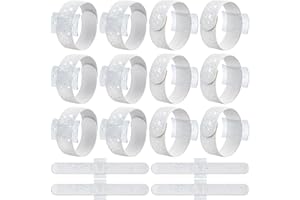 Relaxgiant 12 Pieces Slaplet Wristlets Wrist Corsage Bracelets Corsage Wristlet Band Floral Slaplets Wedding Bracelets DIY Wrist Corsages Accessories for Bridesmaid Bridal Shower Party Prom(White)