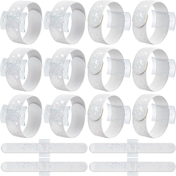 thumbnail image 2 of Framendino Wrist Corsage Bracelets - 12-Pack Slap Bracelets For Bridesmaids & Wedding Parties 2 of 9