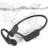 Liquid Silicone Swimming Headphones-Bone Conduction Headphones, IP68 Waterproof Underwater Earphones, LiteSurge Bluetooth Soft/Skin Open Ear Swim Earbuds with 32 GB MP3 Memory for Sport-Jet Black