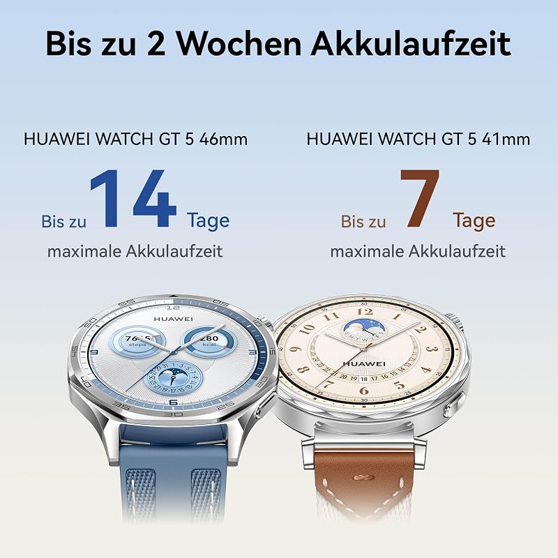 Watch GT 5 Smartwatch, GPS Fitnessuhr, 46 mm, Schwarz