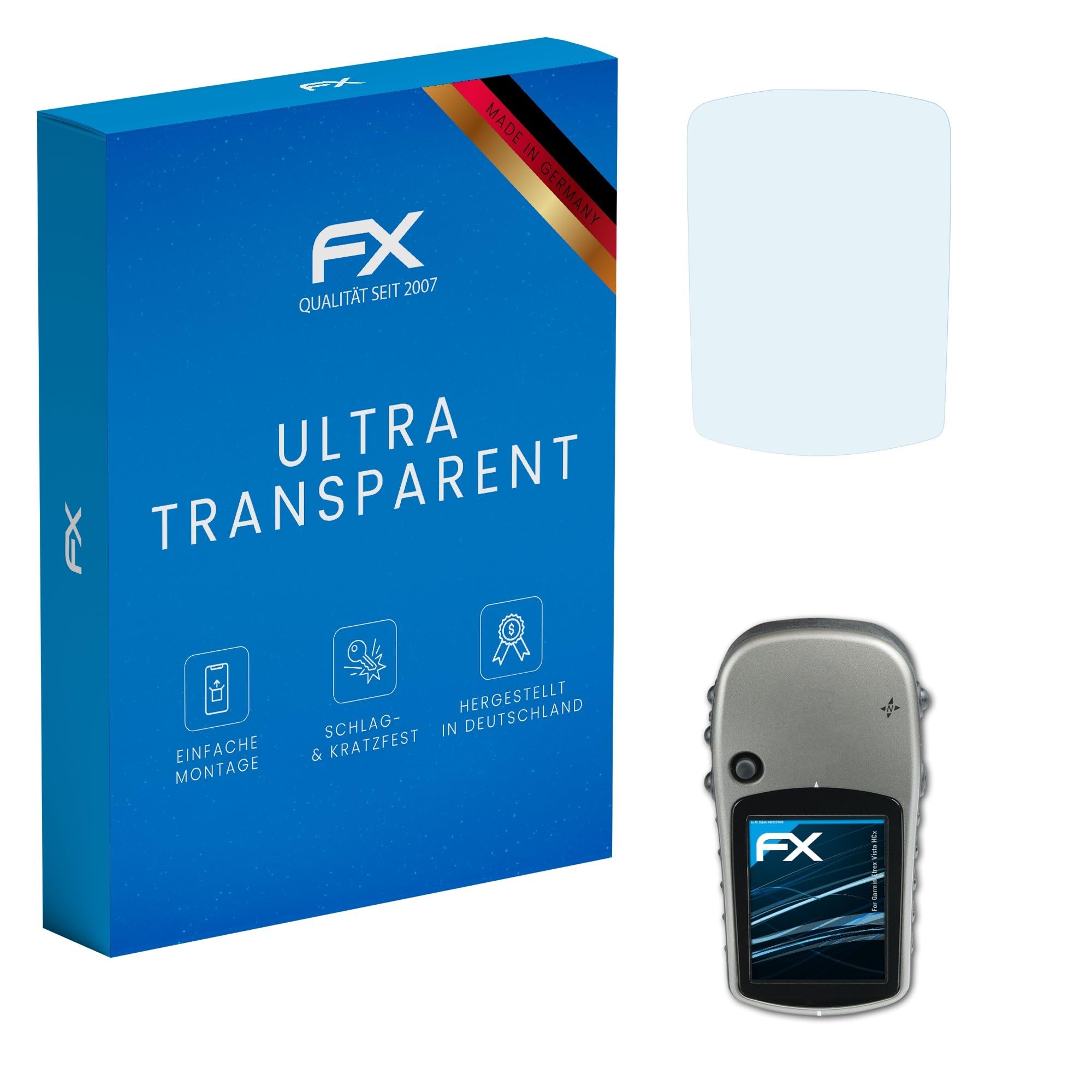 atFoliX Screen Protection Film compatible with Garmin Etrex Vista HCx Screen Protector, ultra-clear FX Protective Film (3X)