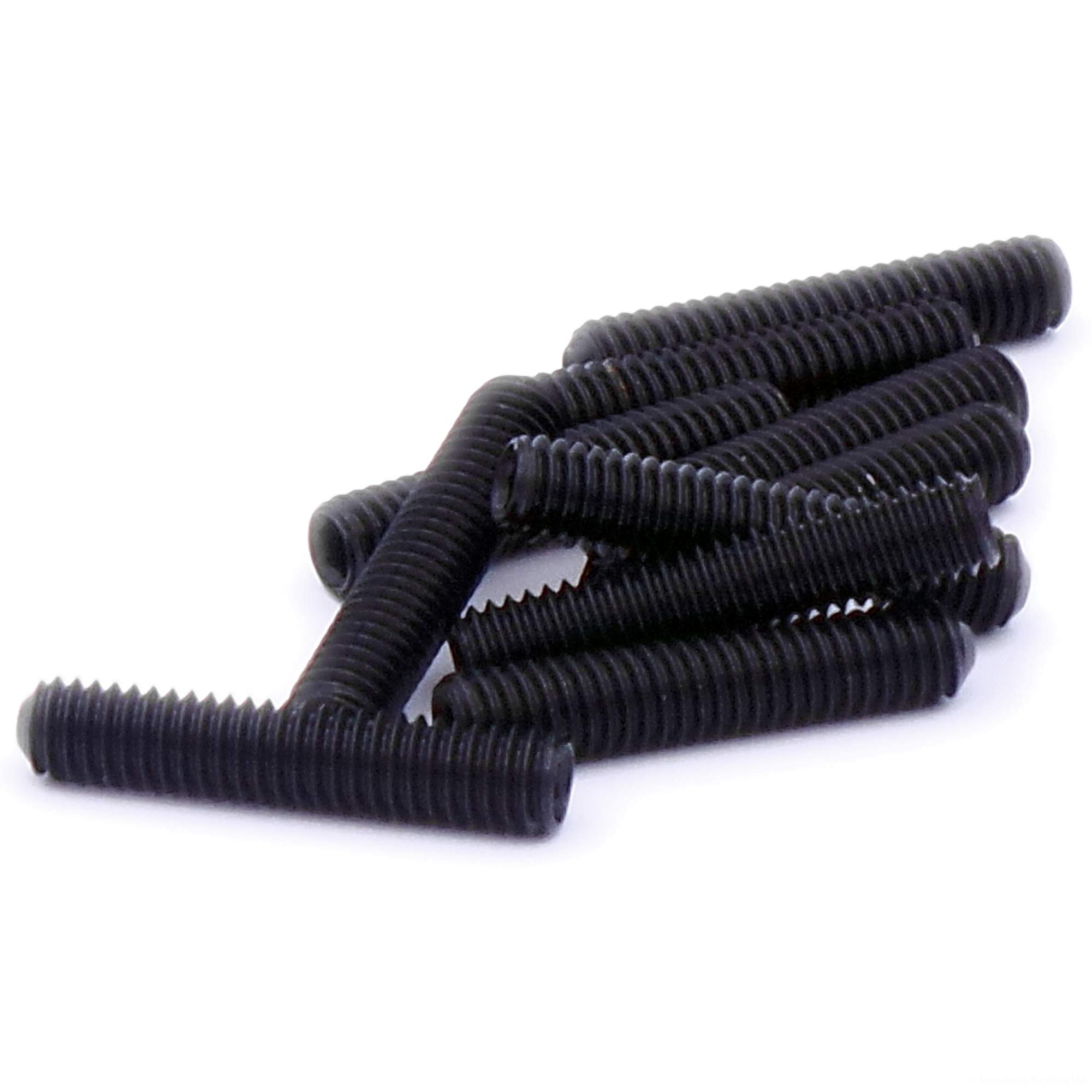 M4 (4mm x 20mm) Hex Socket Grub Screw (Cup Point) - Black Steel (Pack of 10) โ image 1