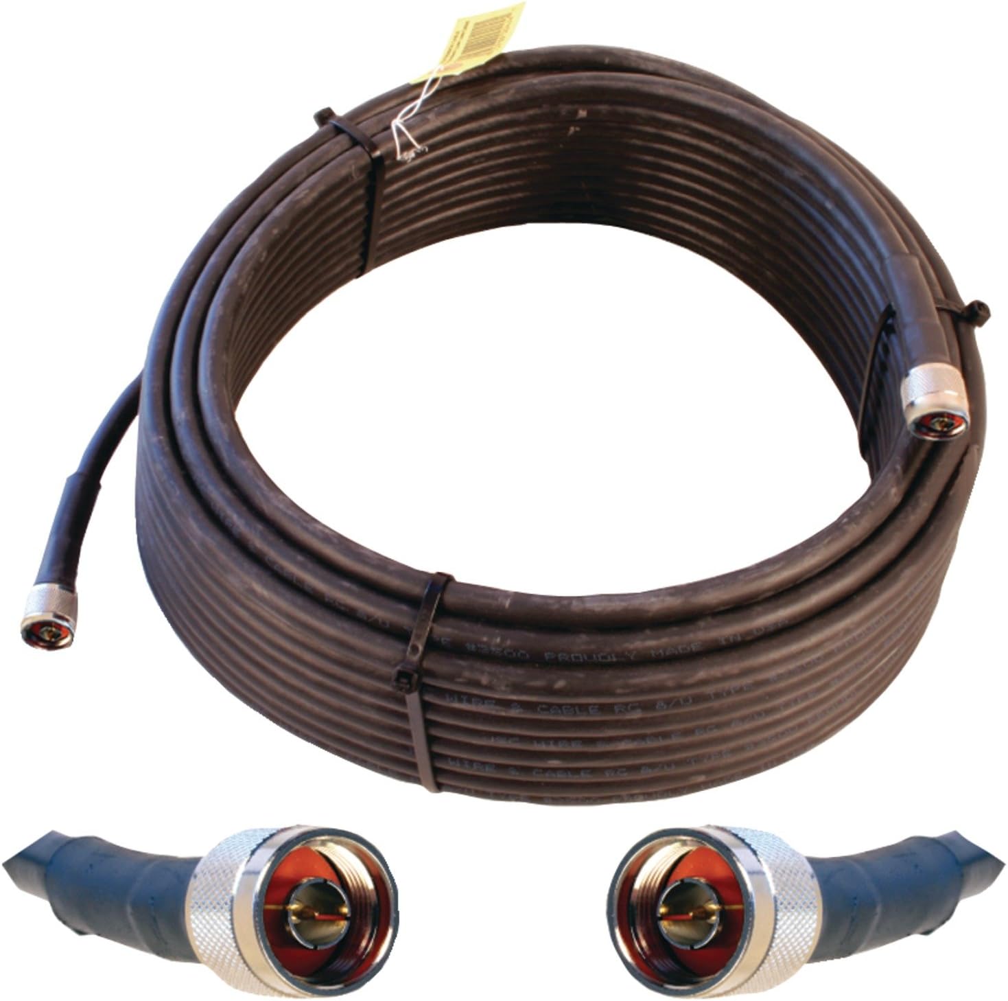 Wilson Electronics 75 ft. Black WILSON-400 Ultra Low Loss Coax Cable (N-Male to NMale)(
952375)