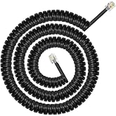moeverEX Phone Cord for landline, Telephone Handset Cord | 13 Ft Uncoiled / 1.3 Ft Coiled, Good Signal Transfer, Clear Smooth Communication, Fits Standard RJ9 4P4C Landline Phone Jacks