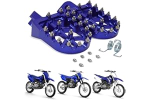 USTPO Dirt Bike Footpegs Motorcycle Foot Peg Rest Pedals CNC for TTR YZ 50 70 80 50-150cc TTR 110 125 PW50 YZ 85 125 Pit Mini Bike Blue